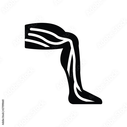 Black solid icon for leg veins