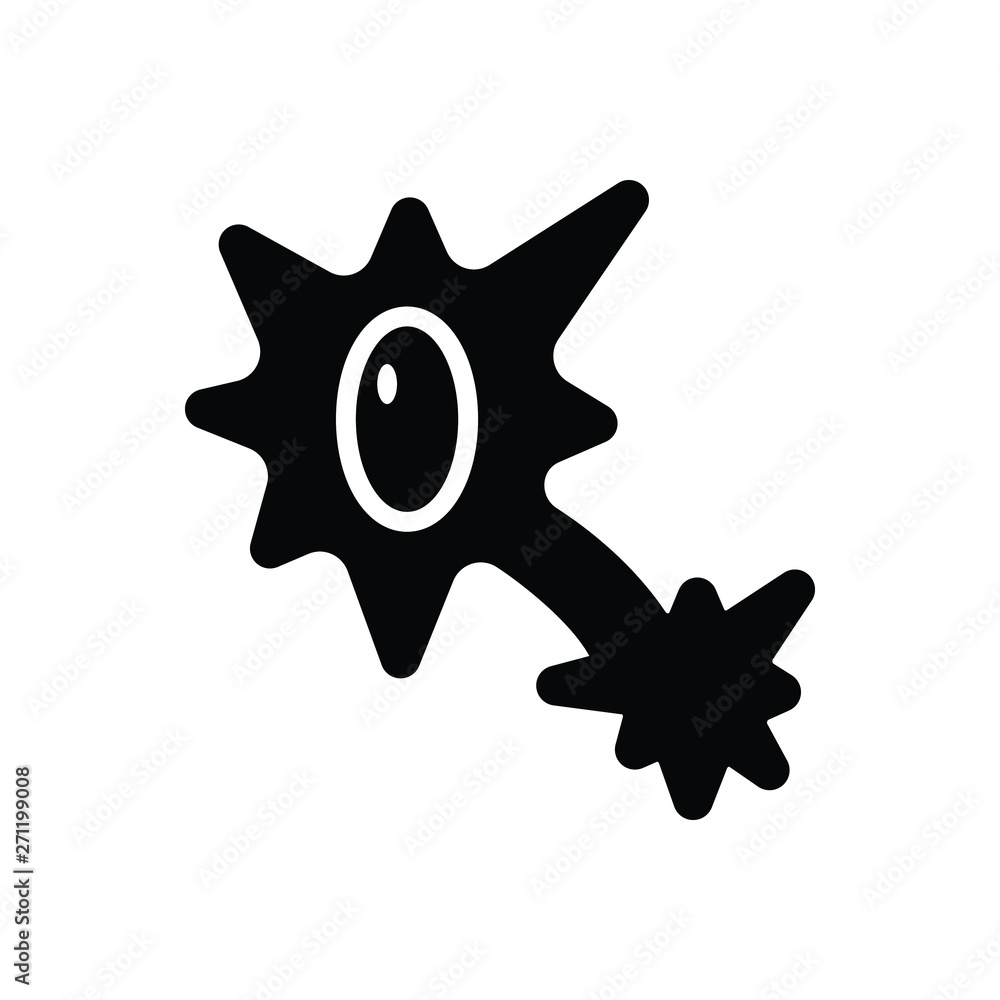 Fototapeta premium Black solid icon for nervous system