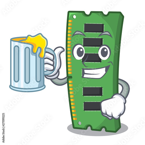With juice RAM memory card in PC character