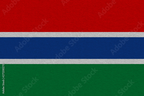 Gambia flag painted on paper © Visual Content