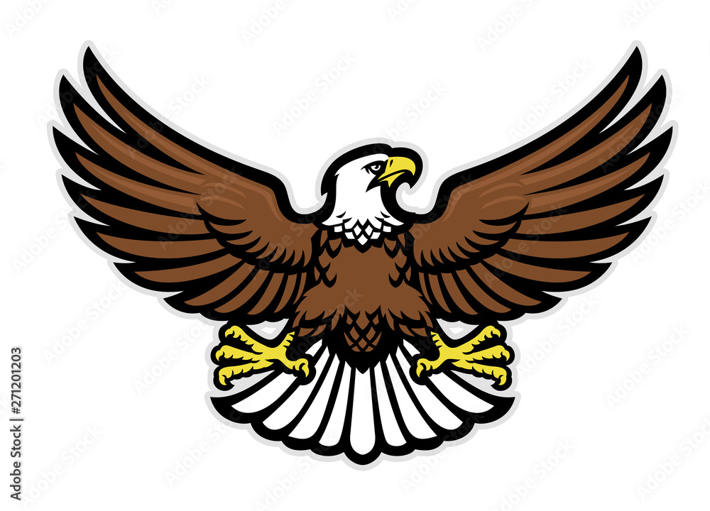 eagle mascot spreading the wings eagle mascot spreading the wings