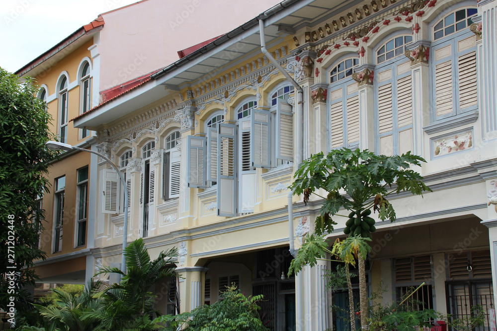 Fototapeta premium buildings at joo chiat terrace in singapore 