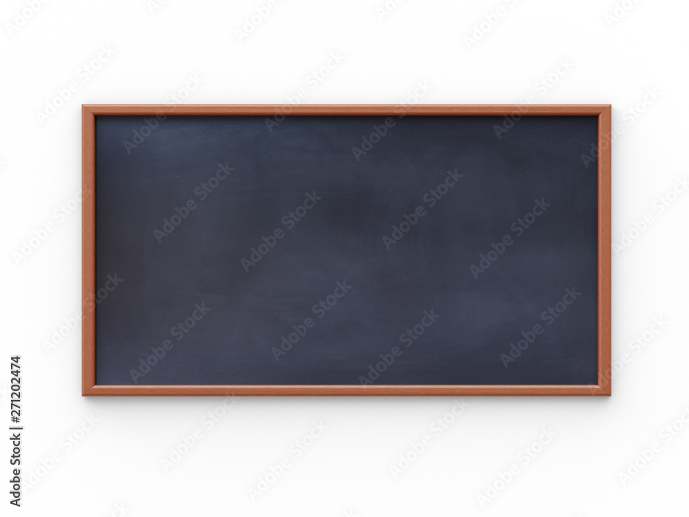 Empty black board (chalkboard) isolated on white - 3D rendering Empty black board (chalkboard) isolated on white - 3D rendering