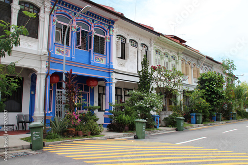 street (joo chiat terrace) in singapore  photo