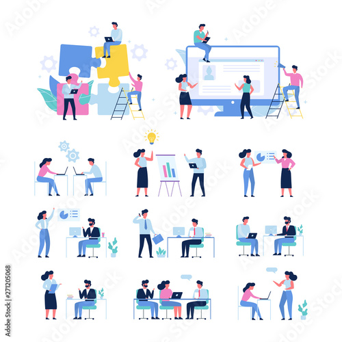 Business people character set. Person in suit