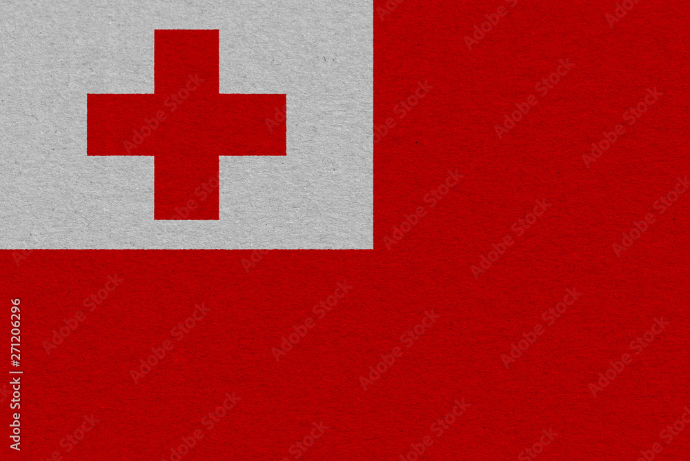 Obraz premium Tonga flag painted on paper
