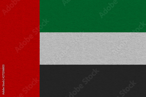 united arab flag painted on paper
