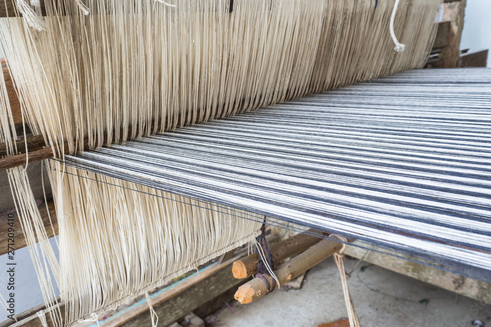 Tradition of  a loom weaving, Thailand