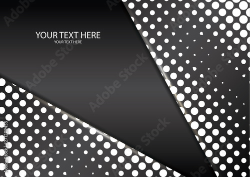 Bright halftone dots on a dark background. Luxury poster background template.