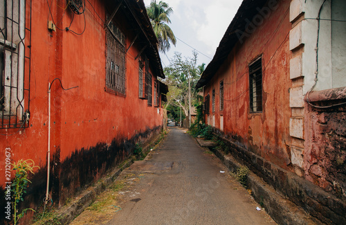 Portuguese streets in Goa, India
