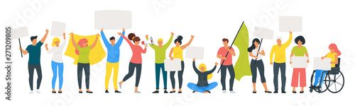 people protest or parade 