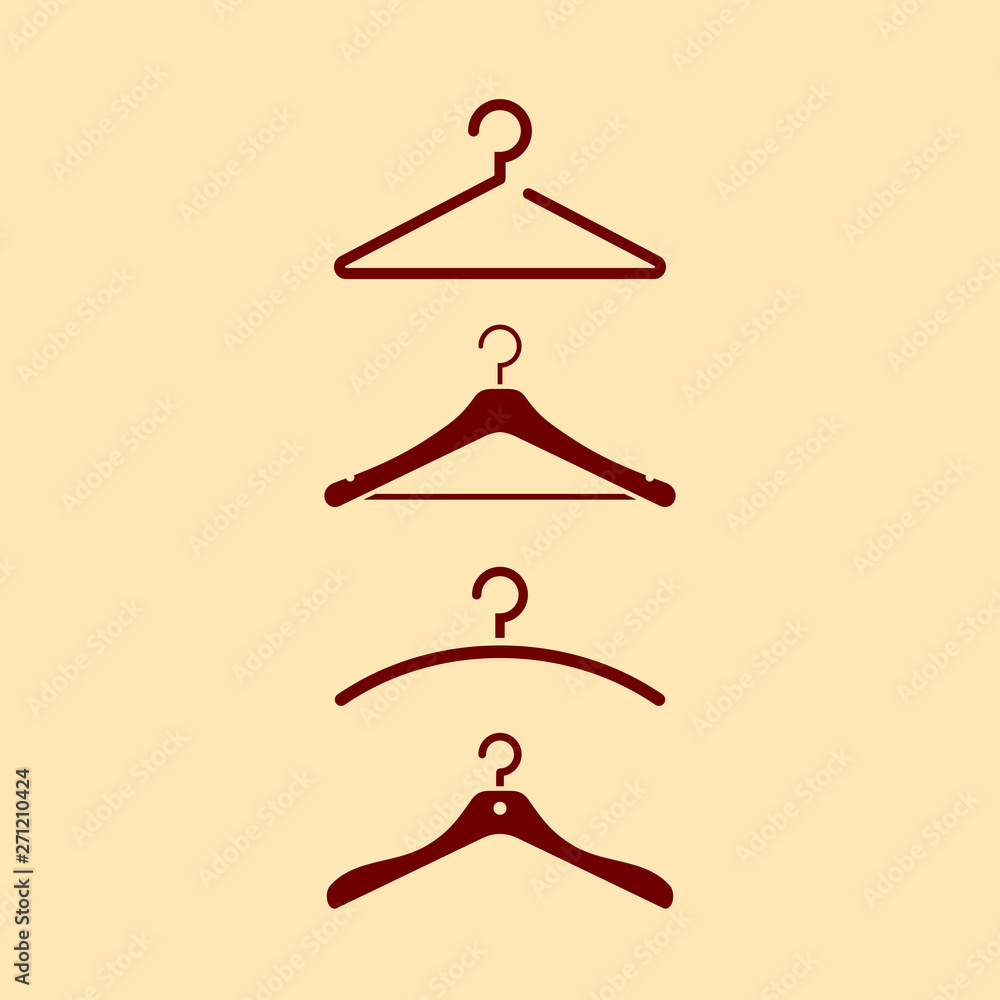 Coat hanger vector icon Coat hanger vector icon