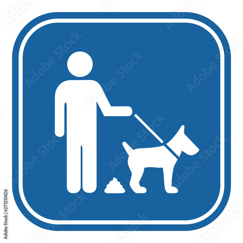 Dog pooping restriction vector sign
