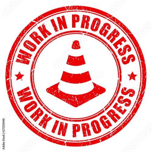 Work in progress vector stamp