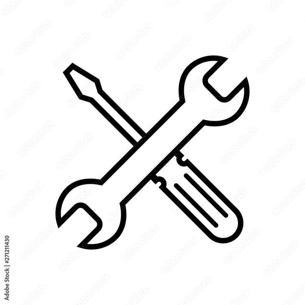 Repair icon. Wrench and screwdriver icon. Settings vector icon. maintenance Repair icon. Wrench and screwdriver icon. Settings vector icon. maintenance