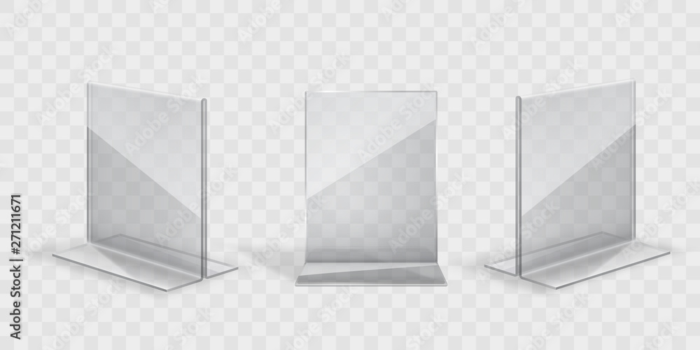 transparent acril display stand set - obrazy, fototapety, plakaty 