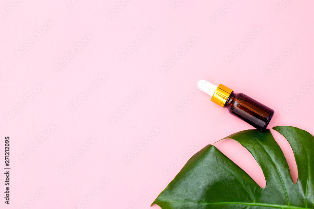 Serum skin care product on pink background. Copy space Serum skin care product on pink background. Copy space