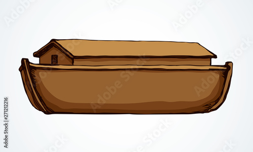 Biblical Noah's Ark. Vector drawing