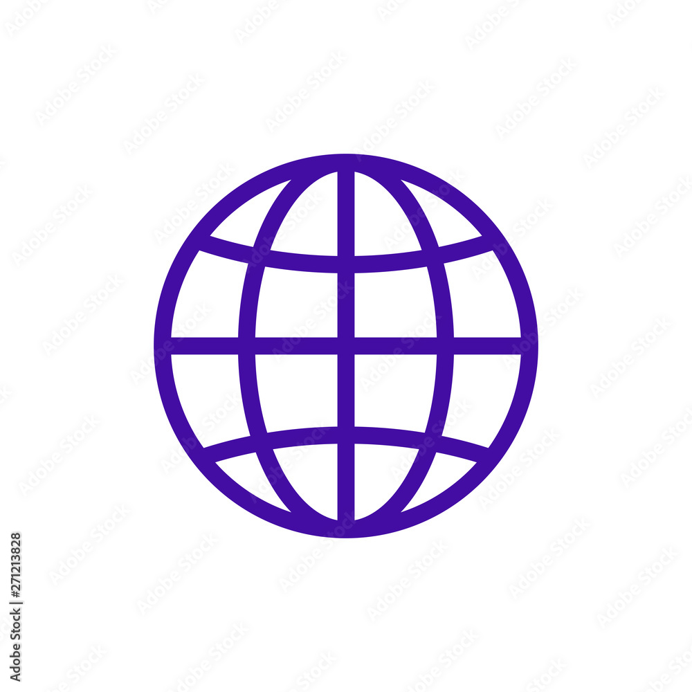 Web icon. Website icon page symbol for your web design. Internet world vector