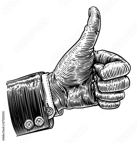 A hand giving a thumbs up s...