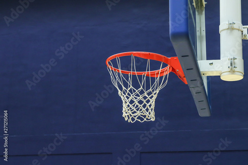 basketball hoop on a blue background