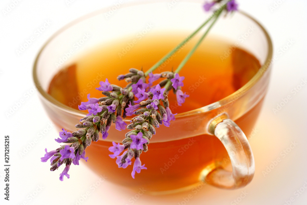 Fototapeta premium Lavender infusion. Lavandula officinalis.