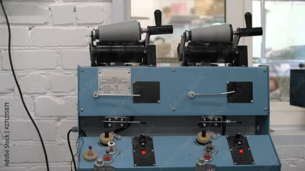 Working equipment in knitting workshop Working equipment in knitting workshop
