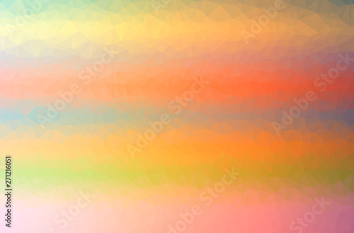 Illustration of abstract Green, Orange, Red, Yellow horizontal low poly background. Beautiful polygon design pattern.