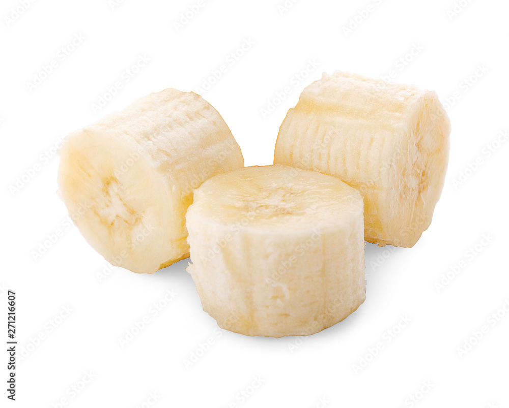 Banana slice isolated on white background Banana slice isolated on white background