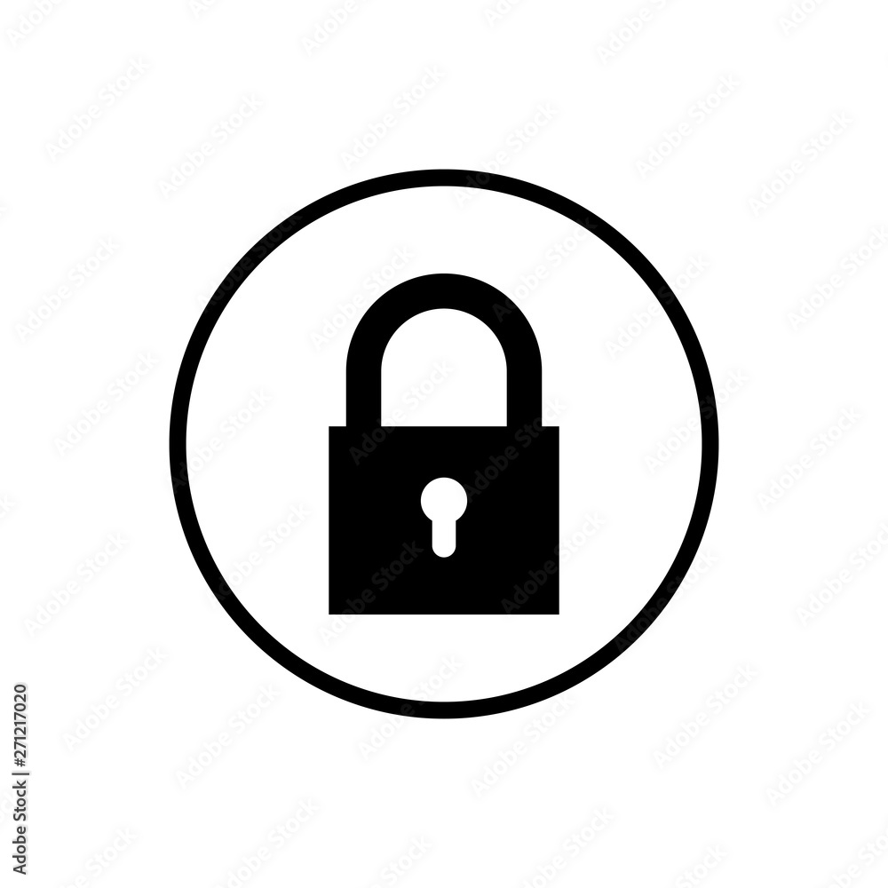 Lock icon. Encryption icon. Lock Icon in trendy flat style isolated on white background. Security symbol for web design Lock icon. Encryption icon. Lock Icon in trendy flat style isolated on white background. Security symbol for web design