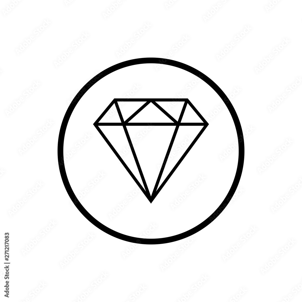 Diamond icon. Diamond line icon. Gemstone symbol Diamond icon. Diamond line icon. Gemstone symbol