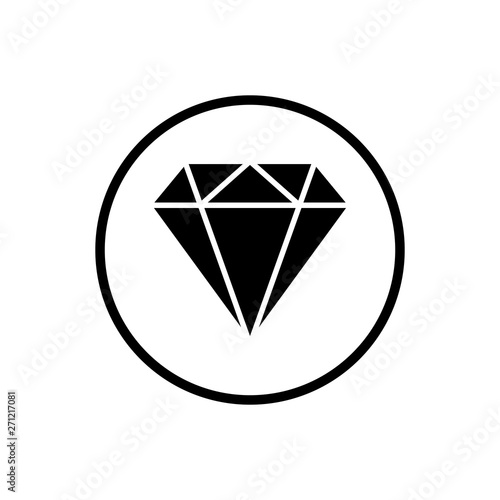 Diamond icon. Diamond line icon. Gemstone symbol