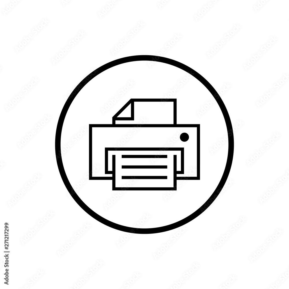printer icon vector. print icon on the white background printer icon vector. print icon on the white background