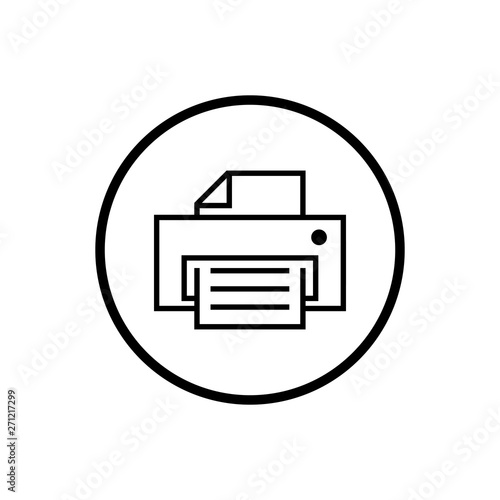 printer icon vector. print icon on the white background