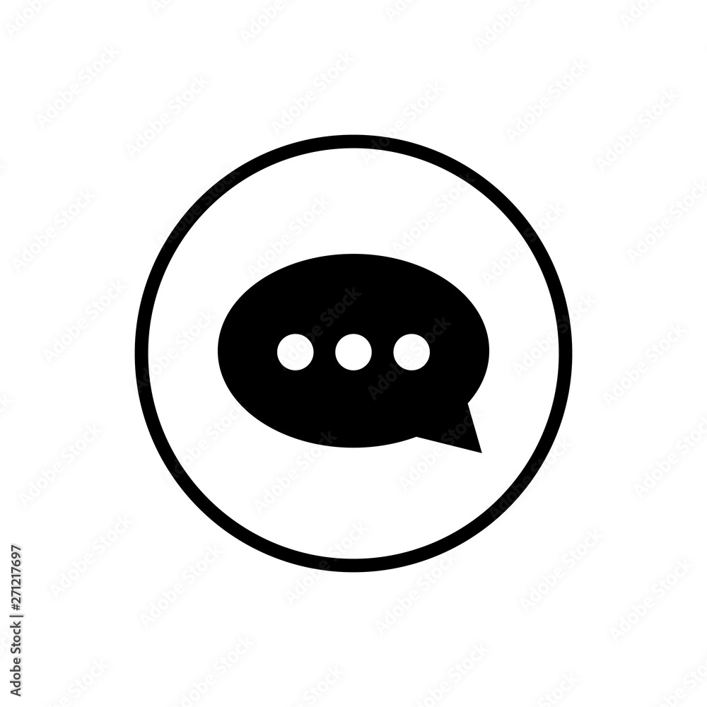 Chat icon vector. Chat Icon in trendy flat style isolated on grey background. Speech bubble symbol for web design