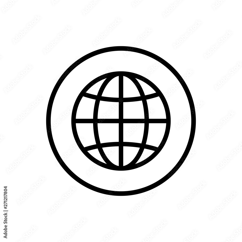 Web icon. Web icon page symbol for your web design. Internet world vector