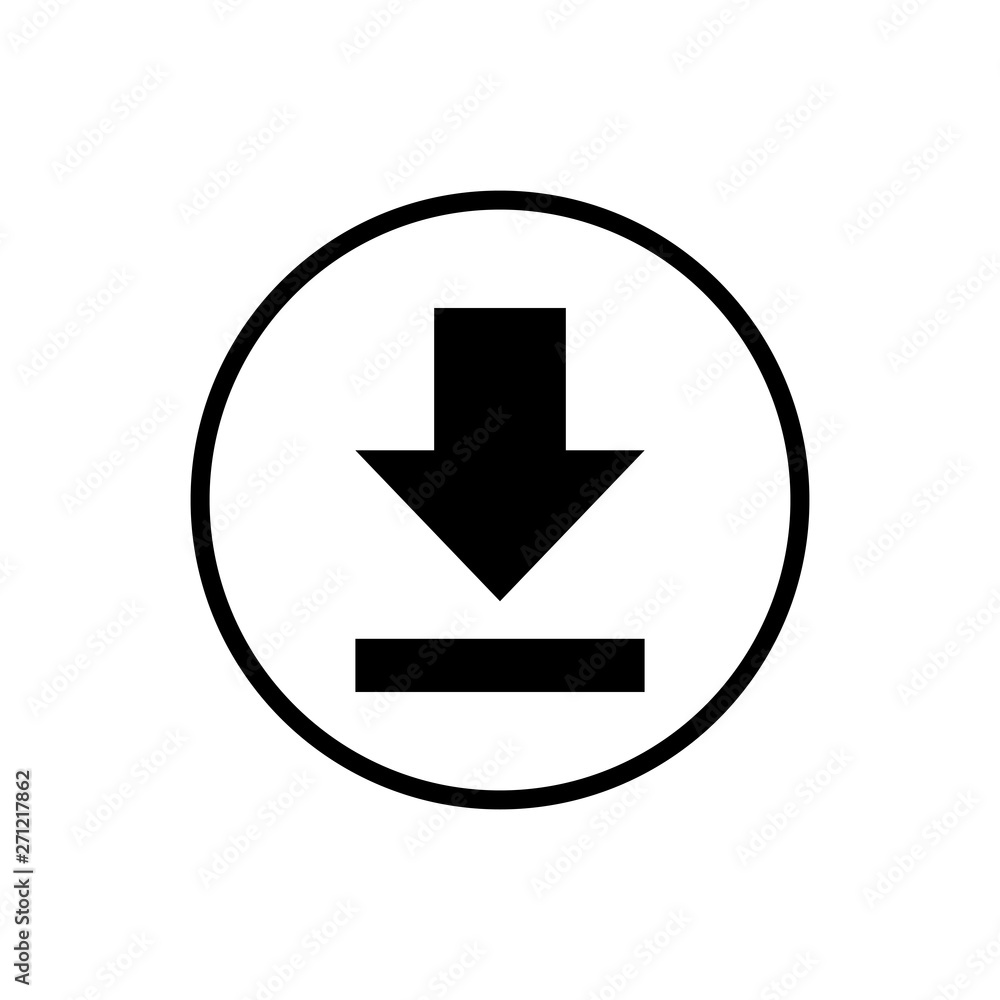 Download icon on white background. Downloading vector icon Download icon on white background. Downloading vector icon