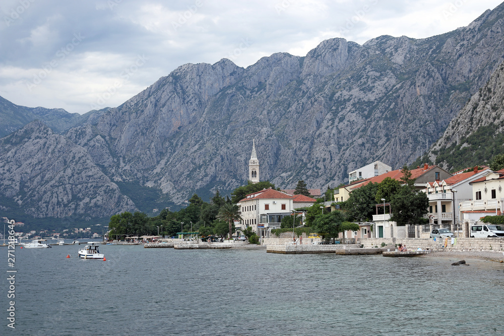 Bay of Kotor Montenegro in summer vacation
