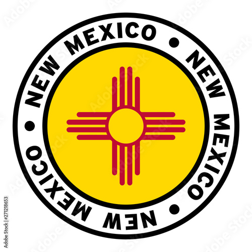 Round New Mexico Flag Clipart