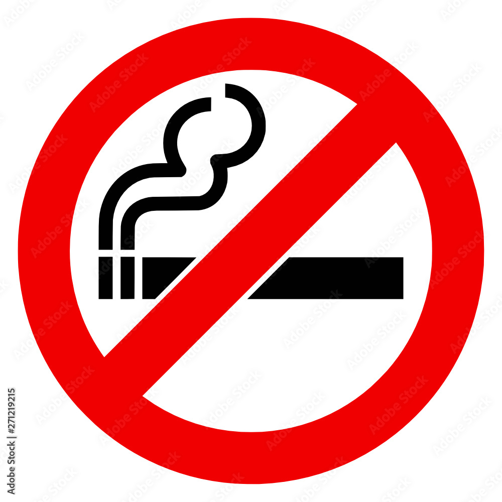 High quality vector illustration of the No smoking sign - Original size and colors, official international version High quality vector illustration of the No smoking sign - Original size and colors, official international version