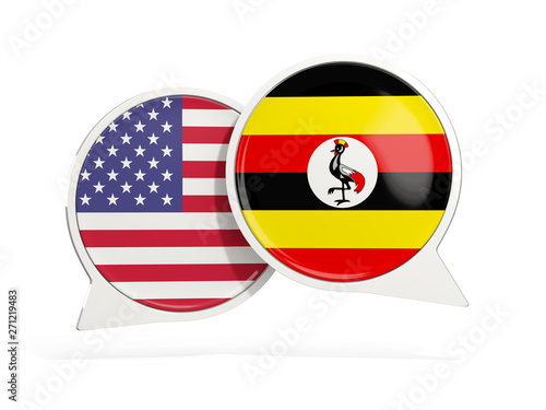 Flags of United States and uganda inside chat bubbles Free Download Flags of United States and uganda inside chat bubbles - GFXLoad