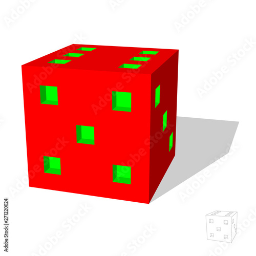 Dice. 3d Vector colorful il...