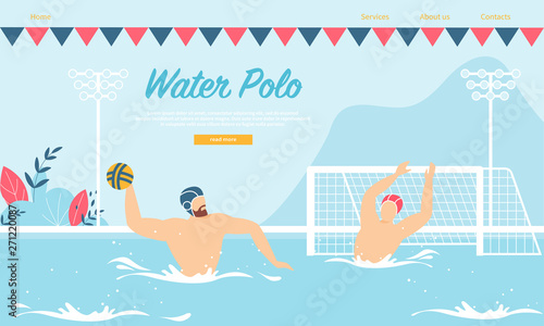 Water Polo Competition or Training with Sportsmen