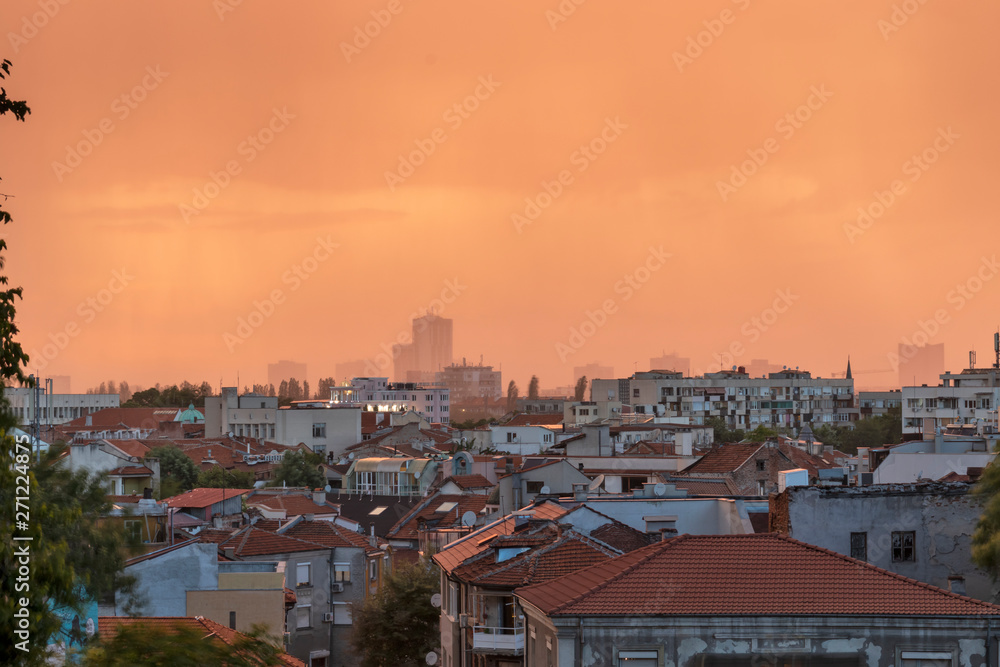 Amazing Sunset view of City of Plovdiv, Bulgaria Amazing Sunset view of City of Plovdiv, Bulgaria
