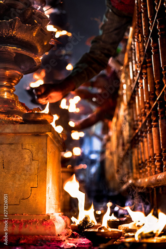 Night Aarti which is indian culture photo