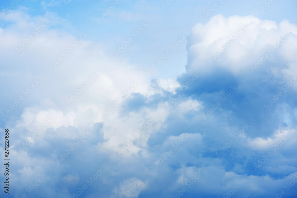 Fototapeta premium Beautiful blue sky with white clouds, background