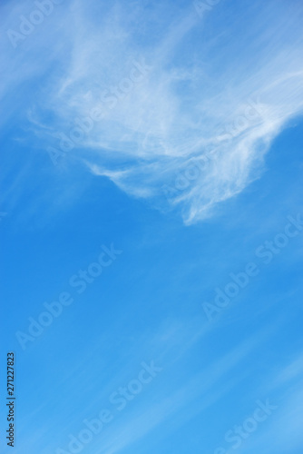 Beautiful blue sky with white clouds, background