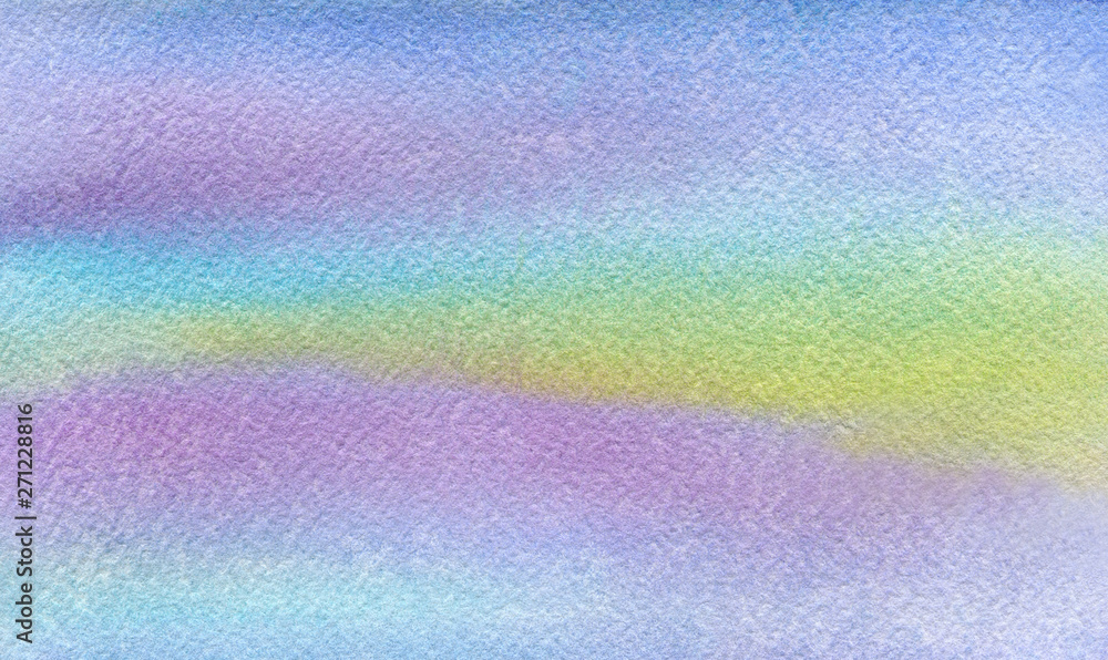 turquoise purple blue pink and yellow watercolor blurs hand drawn abstract background on textured paper