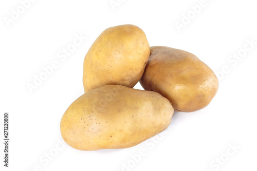 potato on white background.