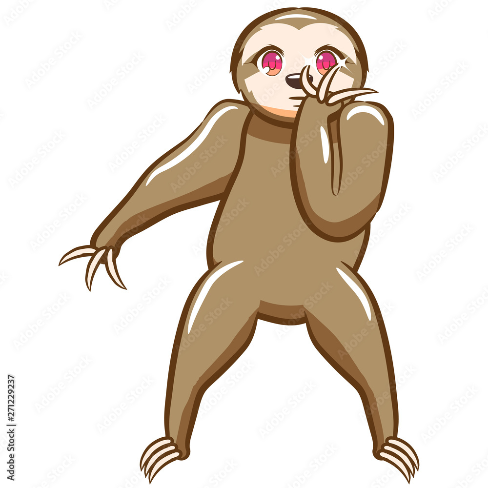 Fototapeta premium sloth vector cartoon clipart